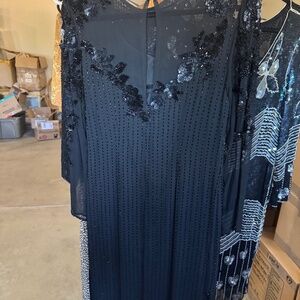 Vintage silk sequins beaded dress